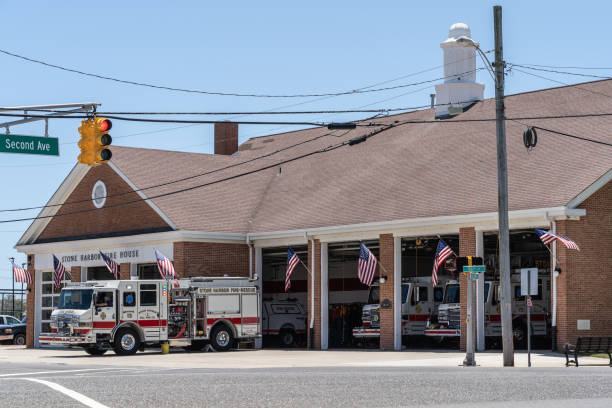 Stone Harbor Volunteer Fire Station stock photo