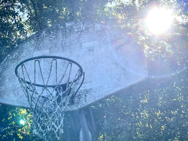 Basketball Goal Sunburst stock photo