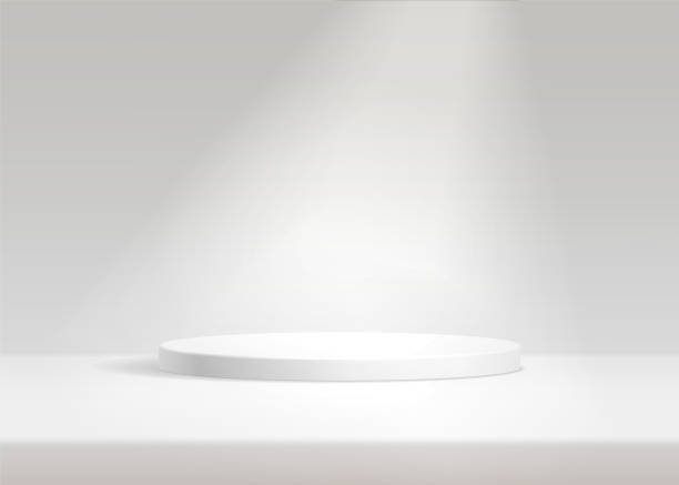 istock Cylinder pedestal podium for product display presentation 3d realistic vector illustration 1414107486