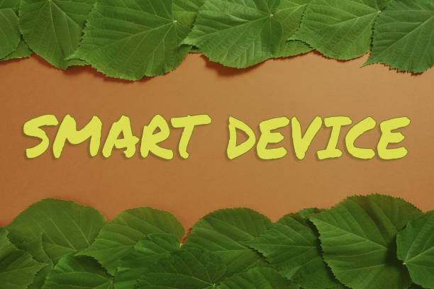 istock Text caption presenting Smart Device. Conceptual photo Electronic gadget that able to connect share interact with user Important Informations Written On Paper Under Lot Of Leaves. 1414108095
