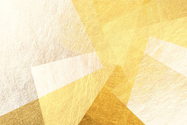 bahan latar belakang washi emas (abstrak) - berwarna emas ilustrasi stok