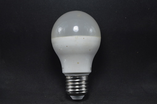 Lightbulb isolated on black background