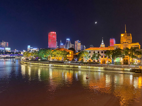 Ningbo, Zhejiang, China- July 5, 2022: Ningbo is a major city in eastern part of Zhejiang Province. There is a place called \