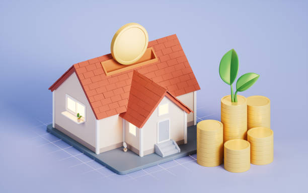 istock Residential house with investment concept, 3d rendering. 1414113663