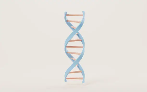 DNA and biotechnology concept, 3d rendering. Computer digital drawing.