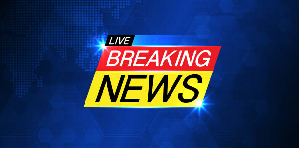 istock Breaking news background business or technology template. breaking news text on dark blue with earth and world map background, TV news show broadcast. vector design 1414135869