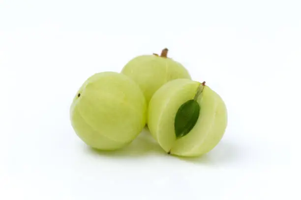 gooseberry or Amla on white background