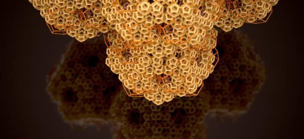 istock 3D computer generated fractal abstract wooden geometric structure isolated on infinite background 1414137387