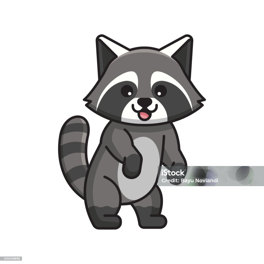 Vector Mapache Ilustración de Lindo Vector Mapache y más Vectores Libres de Derechos ...