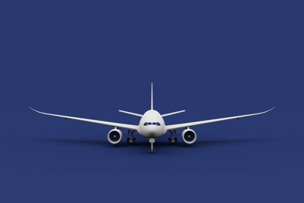 China - East Asia, Airplane, Front View, Cut Out, Three Dimensional