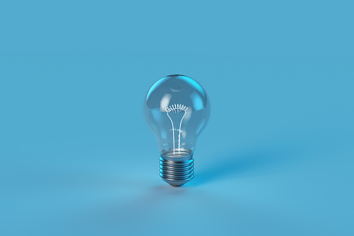 Three Dimensional, Light Bulb, Electric Lamp, Ideas, Reflection