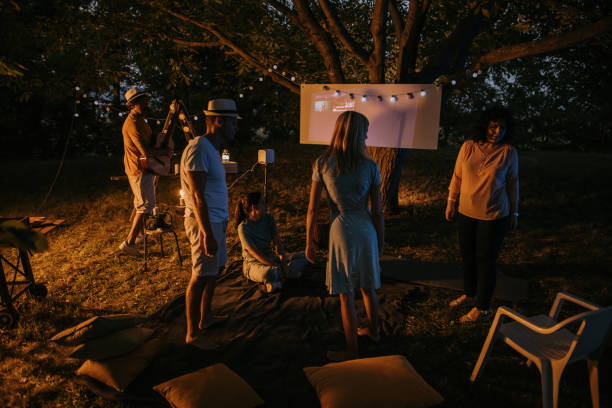 istock Dancing on night garden party 1414148953