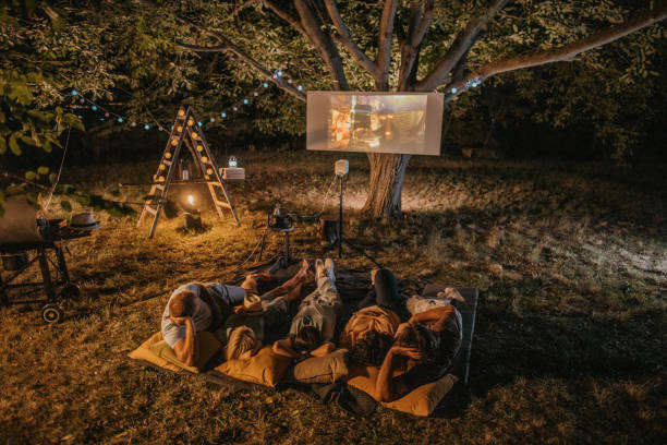 istock Movie night at back yard 1414149807