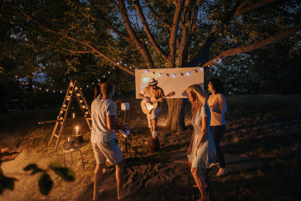 istock Friends having party outside 1414149845