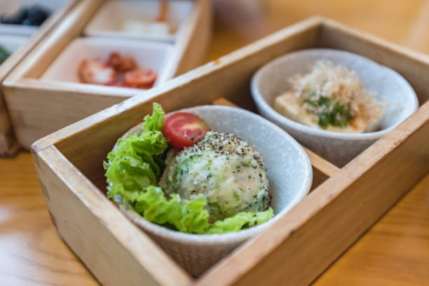 Japanese food, appetizers, mashed potatoes