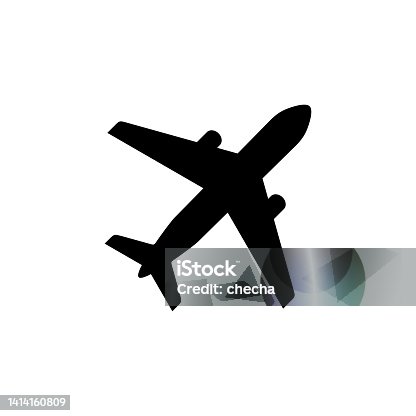 istock Airplane icon. Plane flight pictogram. Transport, symbol travel. 1414160809