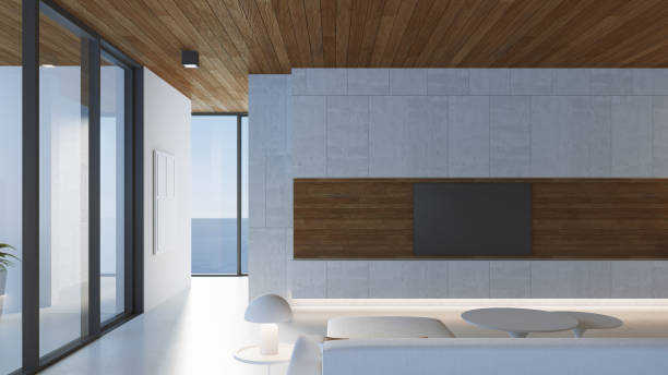 istock Luxury modern beach house and hotel sea view - 3D rendering 1414164954