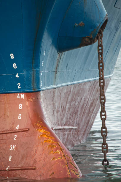 istock Bow of large industrial cargo ship 1414165759