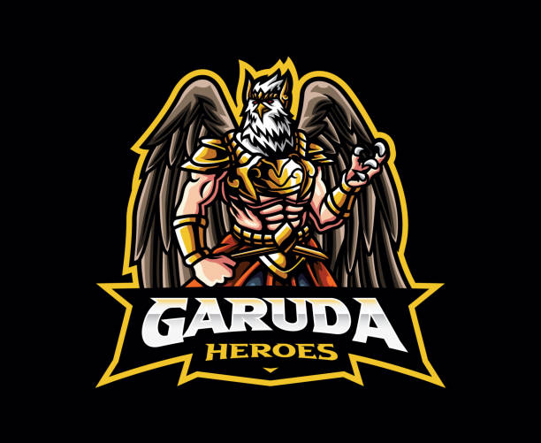 Garuda mascot design Garuda mascot design. Garuda vector illustration. illustration for mascot or symbol and identity, emblem garuda pancasila stock illustrations