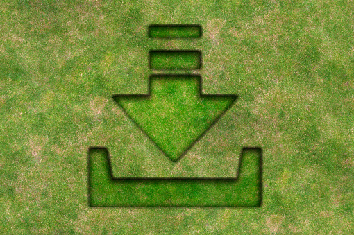 Download symbol shape made from grass