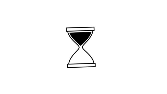 Loading Hourglass Cursor, Sand Timer or Sand Clock Measuring , Time concept. Alpha channel