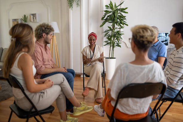 istock Multiracial people at the support group psychotherapy 1414180261