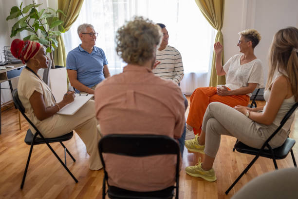 istock Multiracial people at the support group psychotherapy 1414180464
