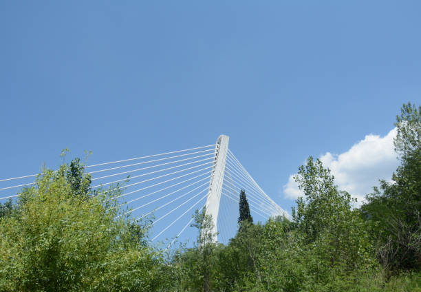 istock a top of white metal bridge 1414186362