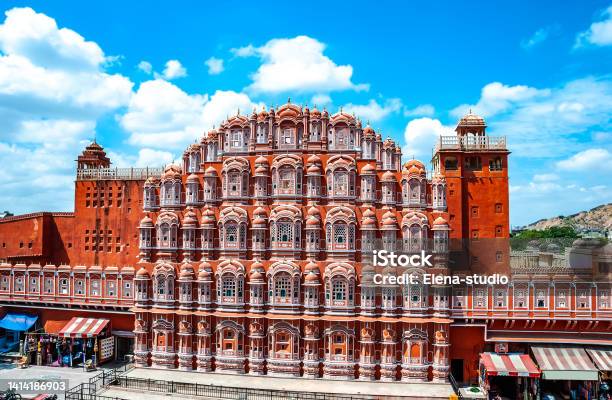 Amazing View Of Famous Rajasthan Landmark Hawa Mahal Palace Jaipur Rajasthan India Artistic Picture Beauty World Travel Concept Stock Photo - Download Image Now