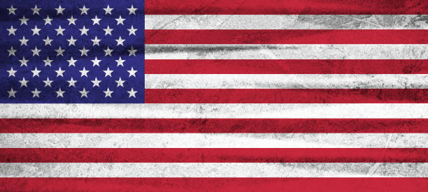 america united states background banner pattern template - abstract stone concret wall texture in the colors of american flag - concret imagens e fotografias de stock