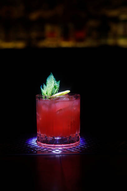 istock Red cool cocktail at the bar 1414192803