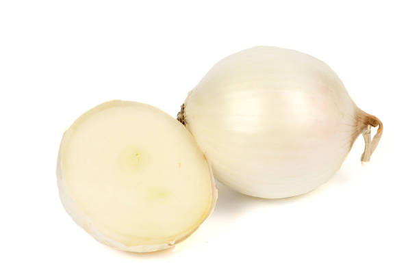 istock White onion bulb isolated on white background. 1414194987