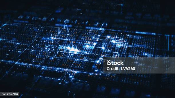Cyber Computer Matrix Advance Data Matrix Cyber Environment Display Stock Illustration ...