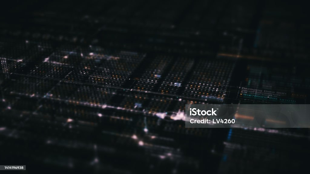 Matrix Data Display Advance Data Matrix Cyber Environment Display Stock Illustration ...