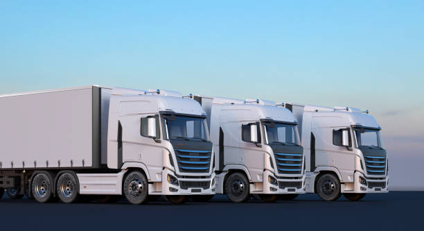 istock white truck for logistics company - 3D Illustration 1414199038