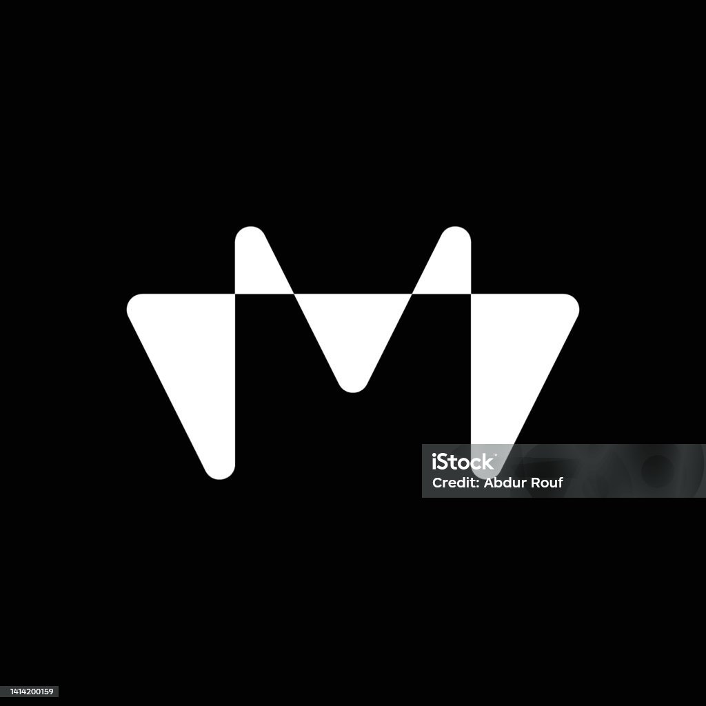 Modern Letter M Monogram Logo Design Stock Illustration - Download ...