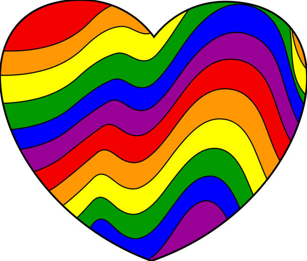 istock Rainbow brush stroke heart. Pride flag. Symbol of the LGBT 1414205099