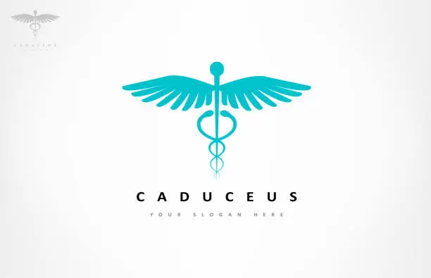 Vector illustration of caduceus medical vector design