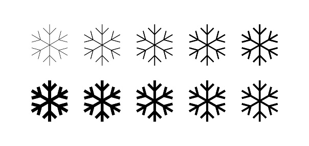 Weather element. The symbol of cold, snow, winter and frost. Isolated abstract vector illustration.