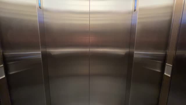 Inside an Elevator with the doors opening