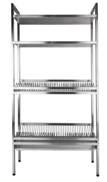 istock Metal Industrial kitchen rack isolated on white background 1414214523