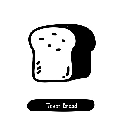 Tost Bread Icon. Trendy Style Vector Illustration Symbol