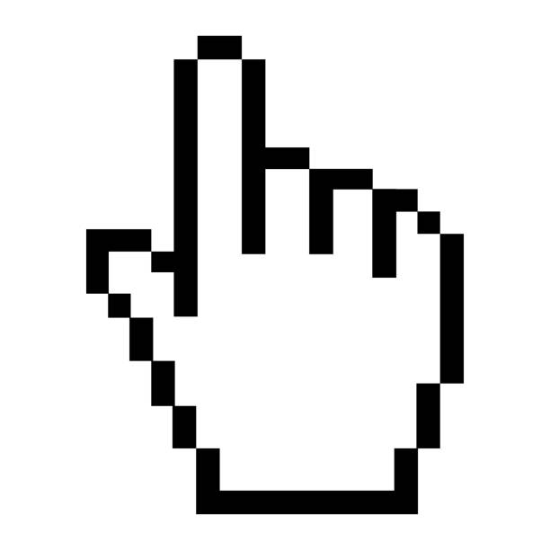 ilustrações de stock, clip art, desenhos animados e ícones de hand mouse  cursor icon - human thumb click human hand communication