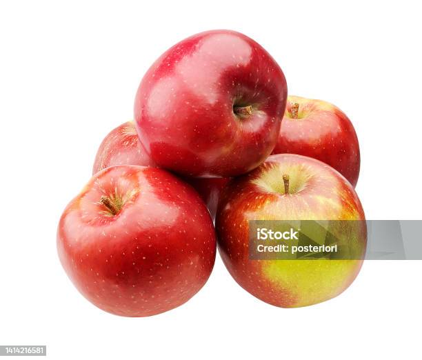 Red Apple Isolated On White Background Stock Photo - Download Image Now - Apple - Fruit, White Background, Groceries