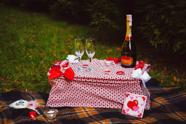 istock Romantic arrangement for marriage proposal. Magnificent decorati 1414221380