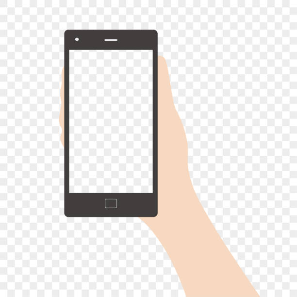 Hand Iphone Vector 140+ Hand Holding Iphone Transparent Background Stock Illustrations ...