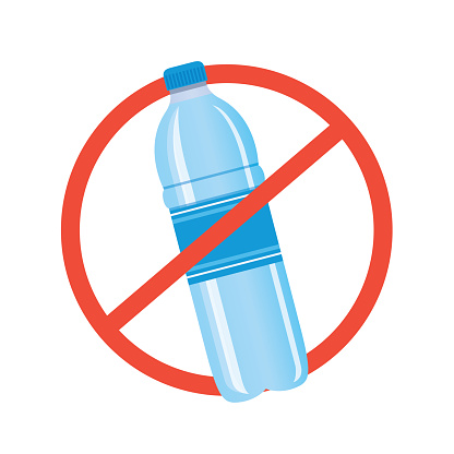 Ban on single use plastics: Bottle On A Transparent Background