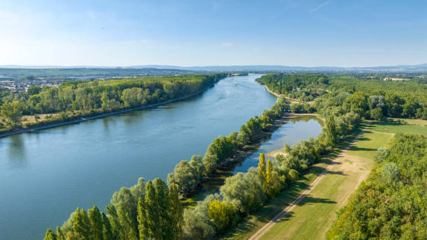 istock Rhine river - aerial view 1414231100