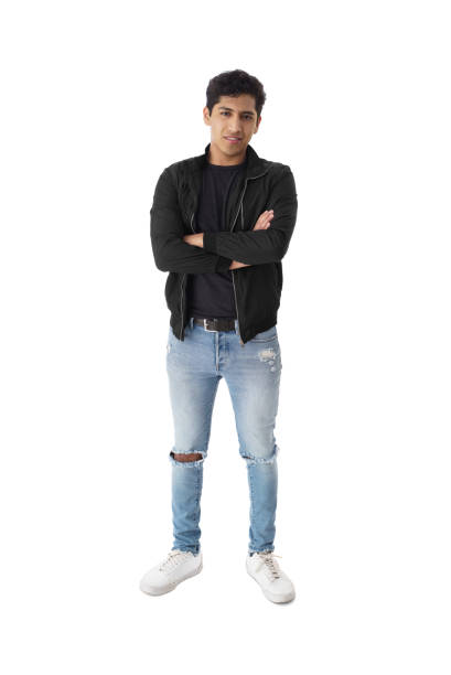 istock Cool latin man smiling with arms crossed 1414231262
