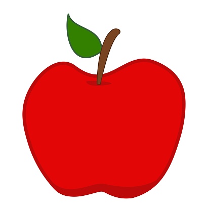 Red Apple Food Fruit Leaf Cartoon free vector